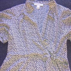 XL Wrap side tie short sleeve blouse